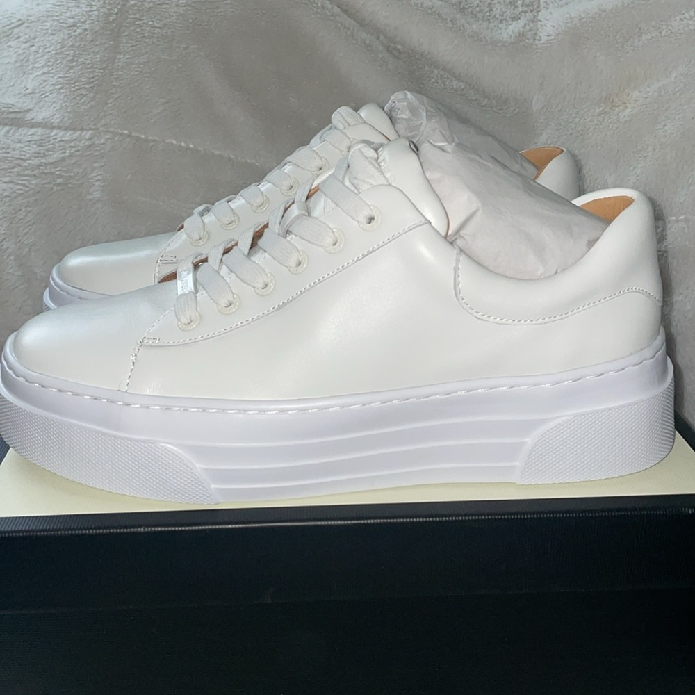 NWT J/SLIDES AMANDA White Leather Sneaker - Picture 11 of 15
